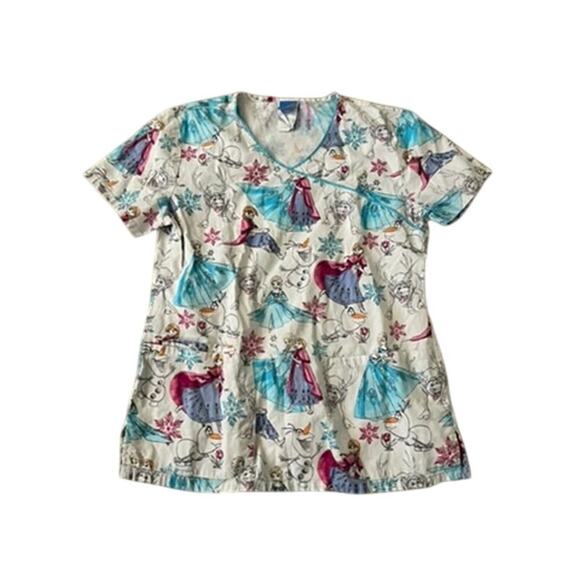Disney "Frozen" nurse scrubs size XS pediatric nursing top - Picture 1 of 5